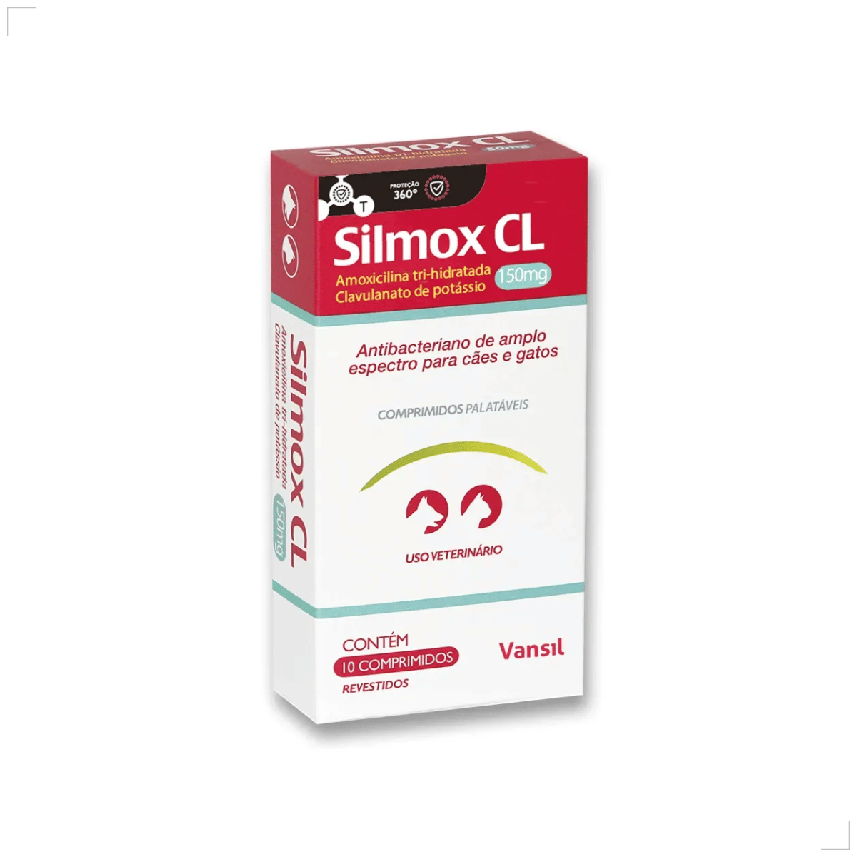 Silmox Cl Vansil 150mg 10 Comprimidos Para Cães e Gatos