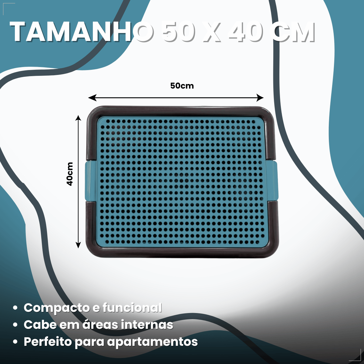 Tapete Higiênico Lavável 2D Pet 50x40cm Eliminação de Odores