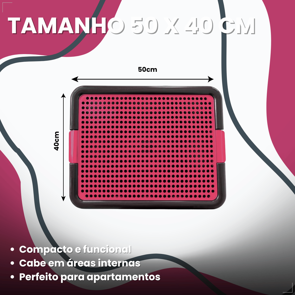 Tapete Higiênico Lavável 2D Pet 50x40cm Eliminação de Odores