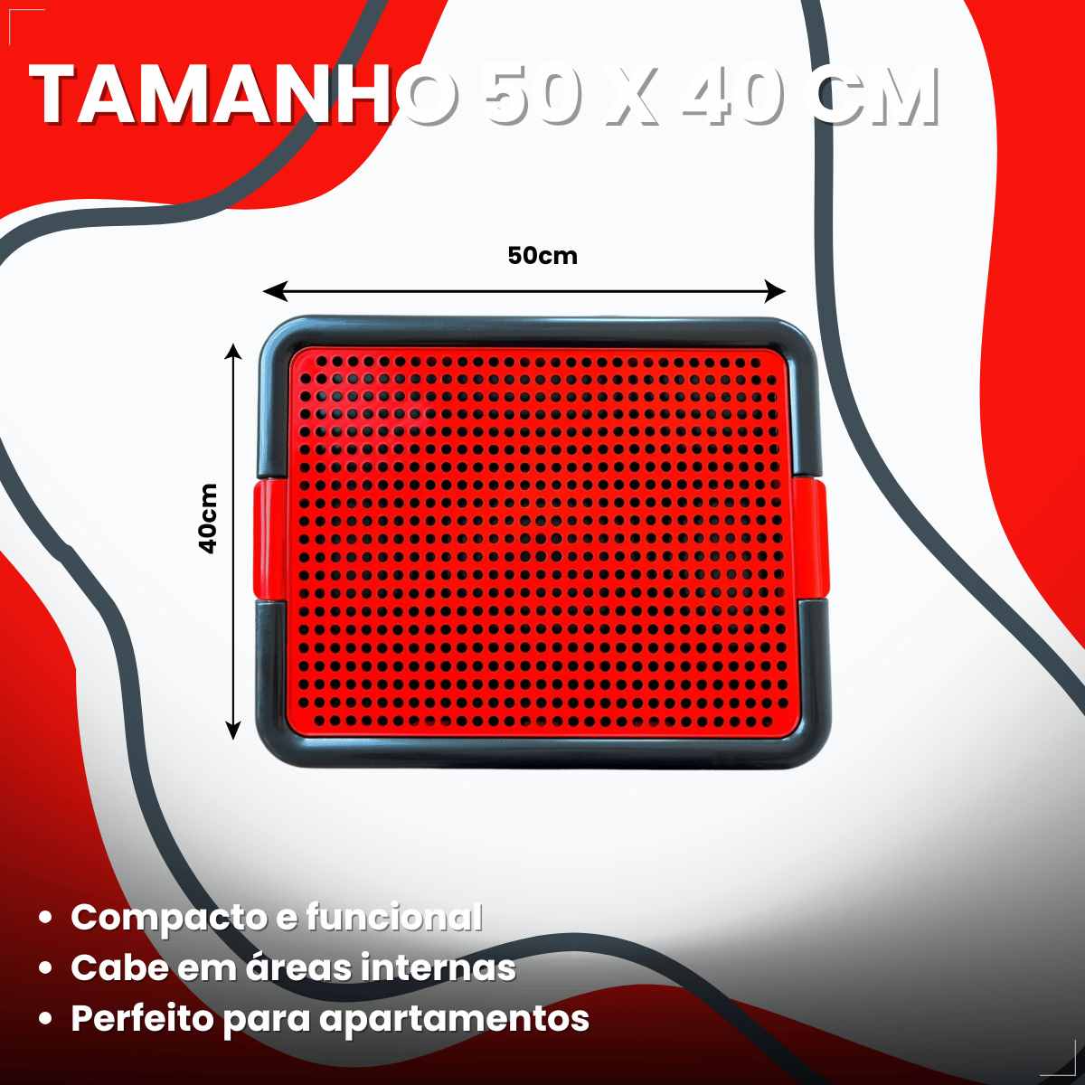 Tapete Higiênico Lavável 2D Pet 50x40cm Eliminação de Odores