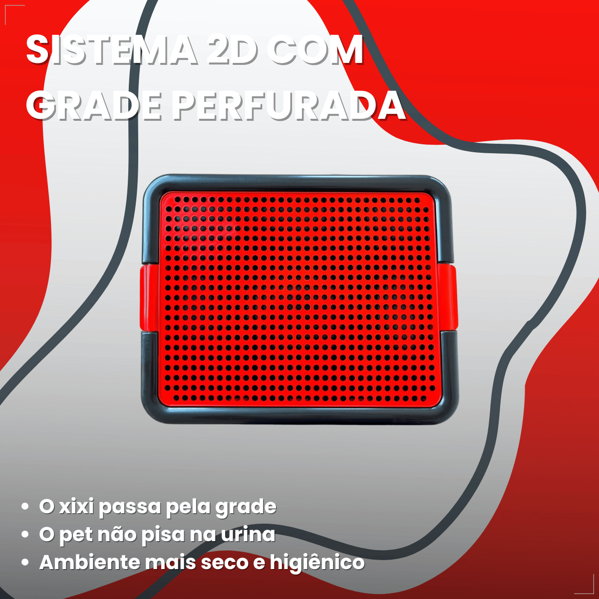 Tapete Higiênico Lavável 2D Pet 50x40cm Eliminação de Odores