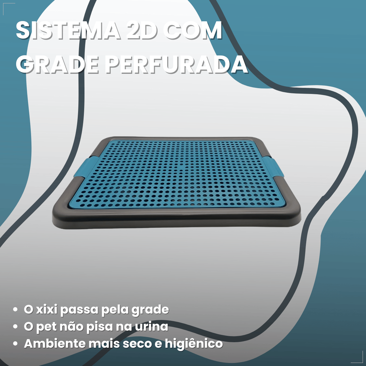 Tapete Higiênico Lavável 2D Pet 50x40cm Eliminação de Odores