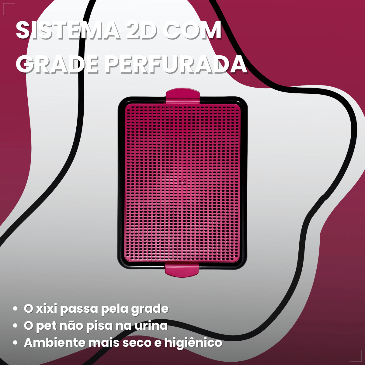 Tapete Higiênico Lavável 2D Pet 50x40cm Eliminação de Odores
