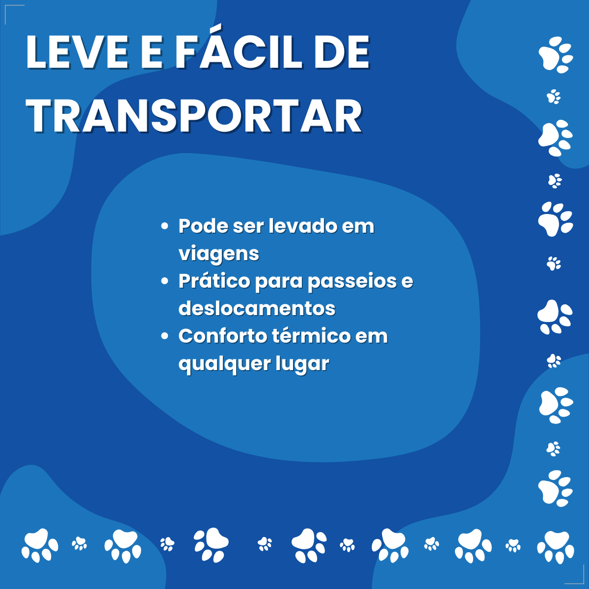 Cama Refrescante Napi 65x50 Azul Para Cães E Gatos Medio