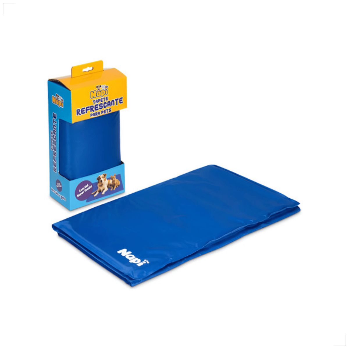Cama Refrescante Napi 40x50 Azul Para Cães E Gatos Pequeno
