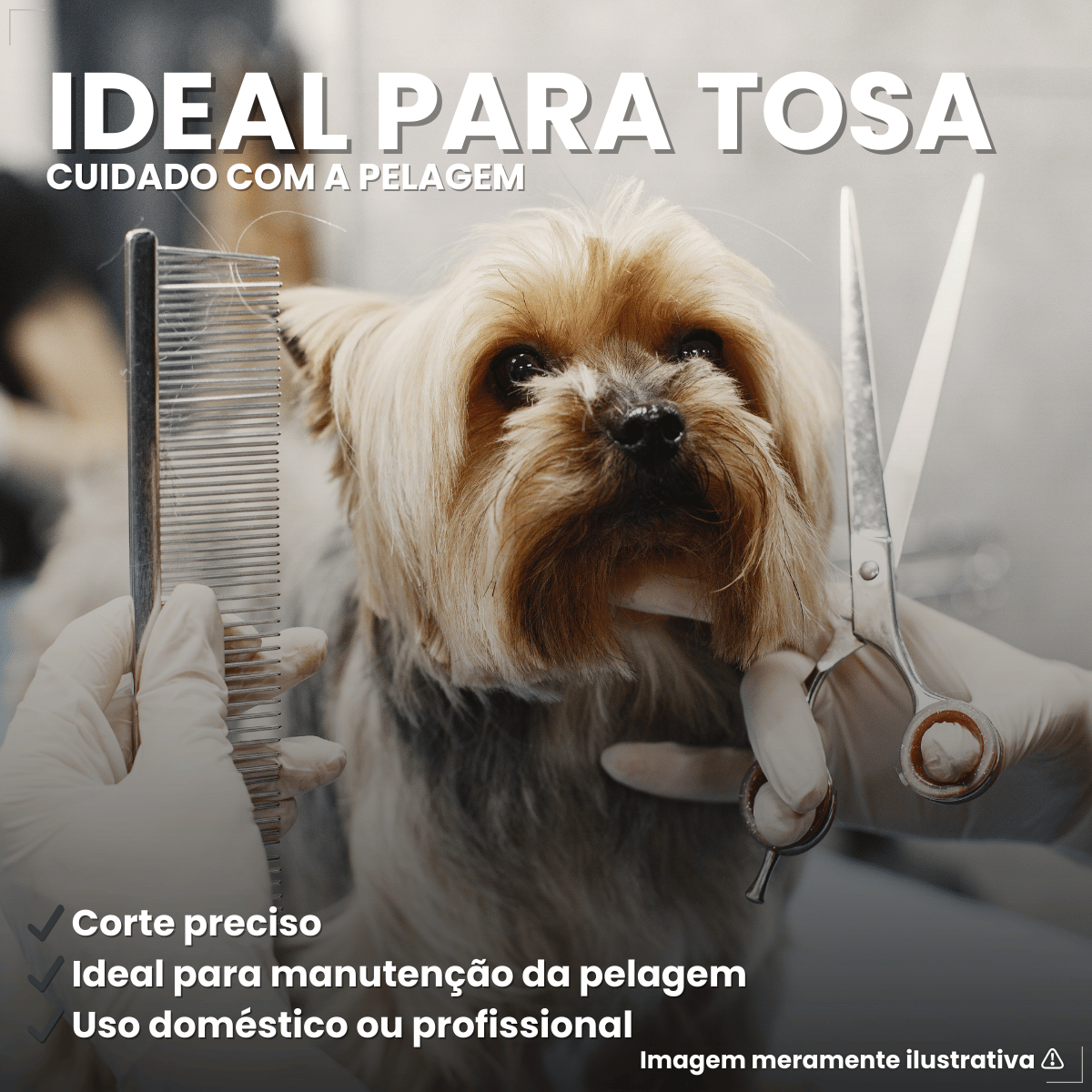 Tesoura Reta Para Tosa Chalesco