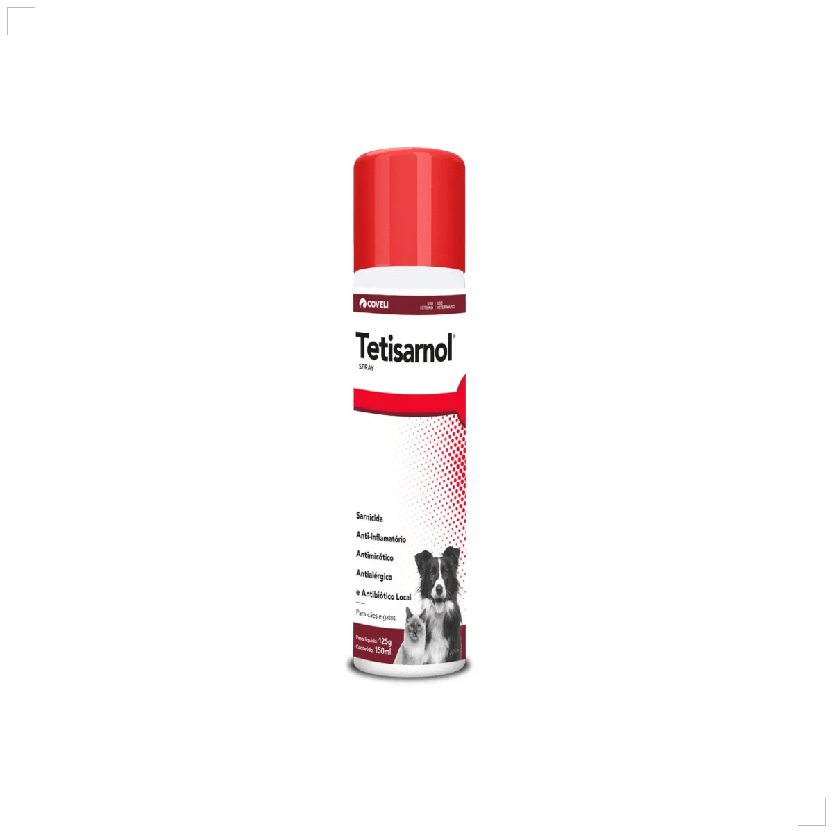 Tetisarnol Spray Dermatológico para Cães e Gatos 150ml