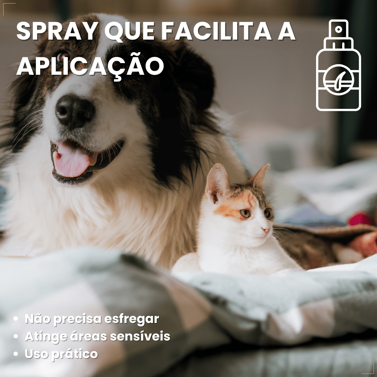 Tetisarnol Spray Dermatológico para Cães e Gatos 150ml