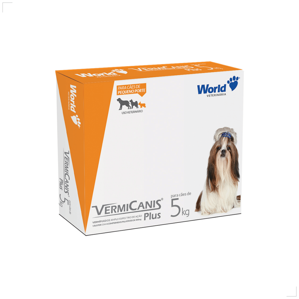 VermiCanis Plus 400mg 4 Comprimidos Cães 5kg