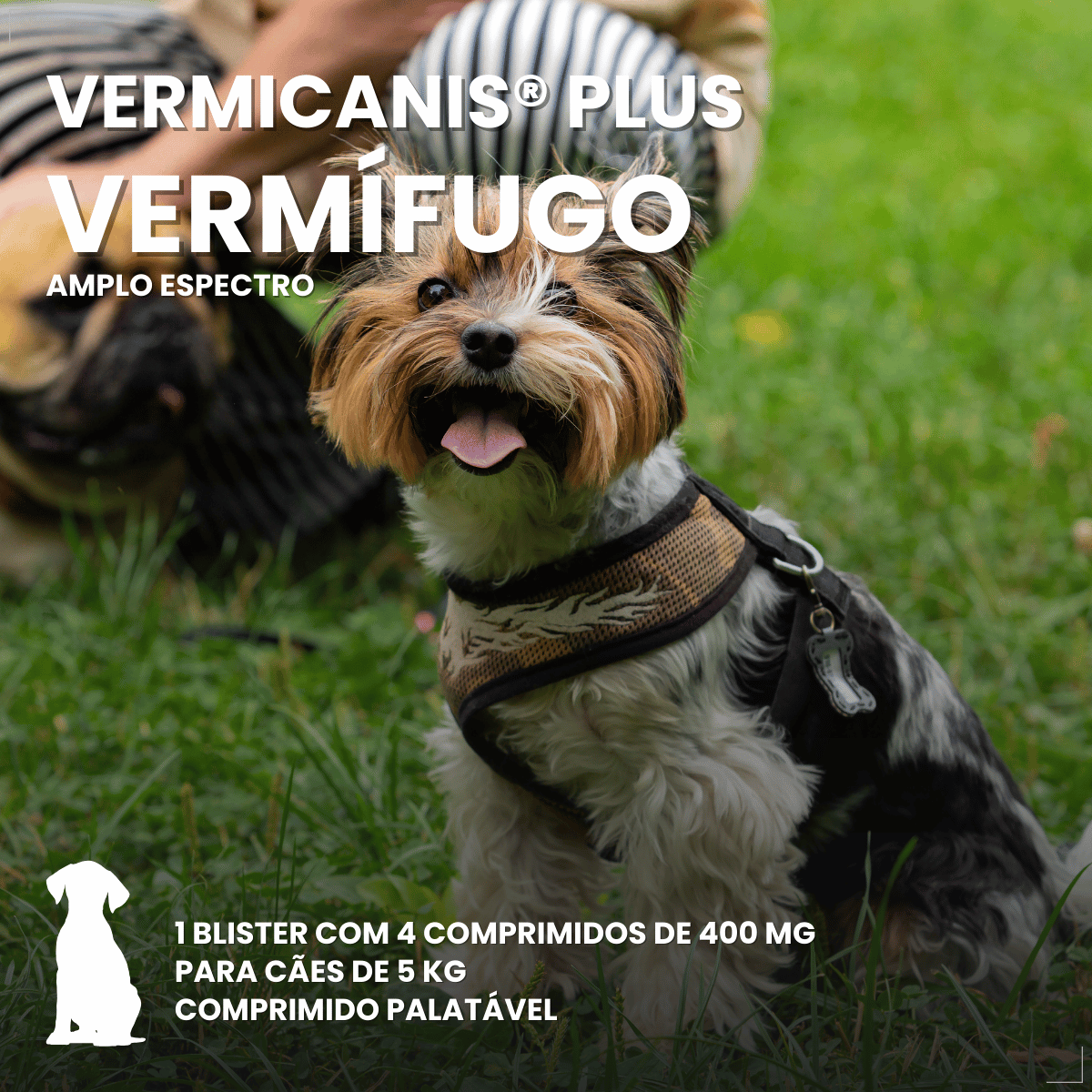 VermiCanis Plus 400mg 4 Comprimidos Cães 5kg