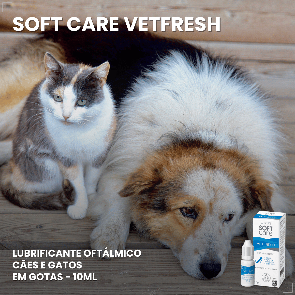 VetFresh Lubrificante Oftálmico para Cães e Gatos Softcare