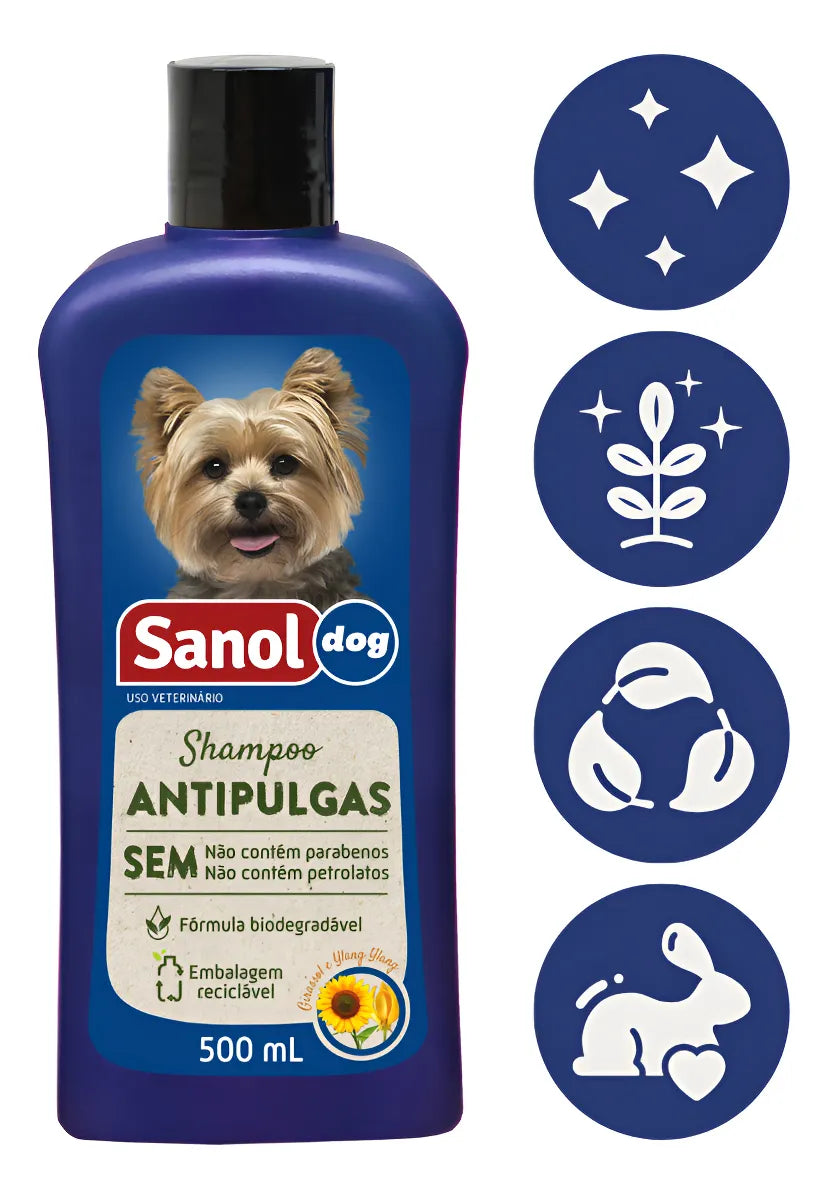 Shampoo Antipulgas Sanol Dog Suave 500ml