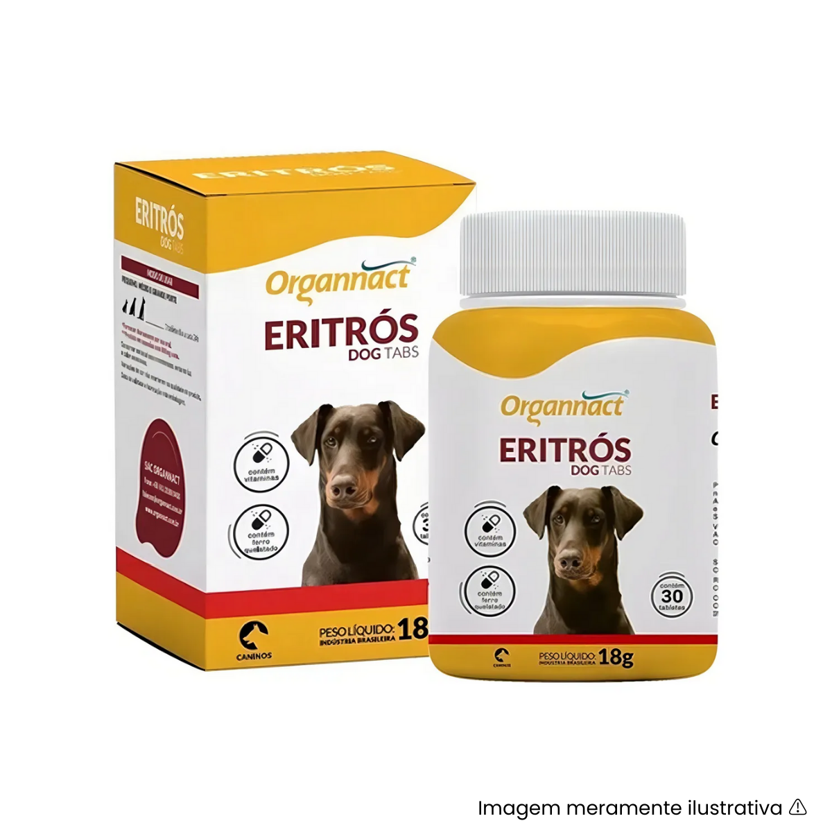 Organnact Eritrós Dog Tabs 18g 30 Comprimidos Vitamina Ferro