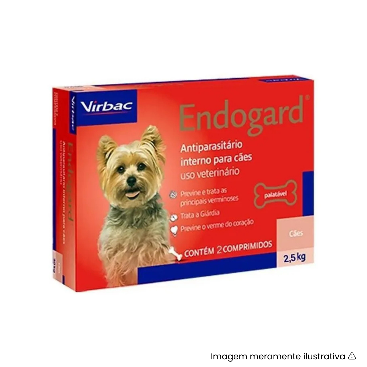 Vermifugo Endogard 2,5 Kg Virbac 2 Comprimidos para Cães